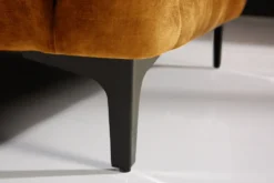 Chesterfield Sofa MODERN BAROCK 235cm senfgelb Samt 3-Sitzer Couch Federkern