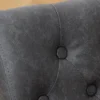 Chesterfield Stuhl CASTLE schwarz Kunstleder Gummiholz Ziernieten