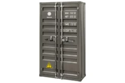Container-Schrank GLOBETROTTER 140cm anthrazit Metall Aktenschrank Highboard