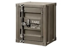 Container-Schrank GLOBETROTTER 50cm anthrazit Metall Nachttisch Beistellschrank