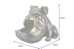 Deko-Figur BULLDOG 30cm bronze mit Ablagefach handmade