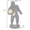 Deko-Figur KING APE 30cm schwarz gold Gorilla mit Hantel handmade