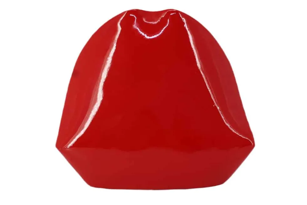 Deko-Figur LIP 25cm rot weiß Hochglanz handmade Pop-Art