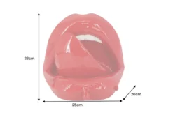 Deko-Figur LIP 25cm rot weiß Hochglanz handmade Pop-Art