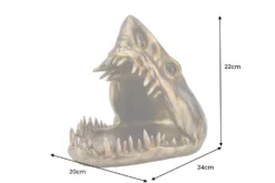 Deko-Figur SHARK HEAD 25cm bronze mit Ablagefach handmade