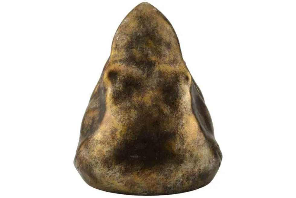 Deko-Figur SHARK HEAD 25cm bronze mit Ablagefach handmade