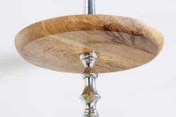 Dekorative Etagere PURE NATURE 68cm silber Mangoholz handmade drei Etagen