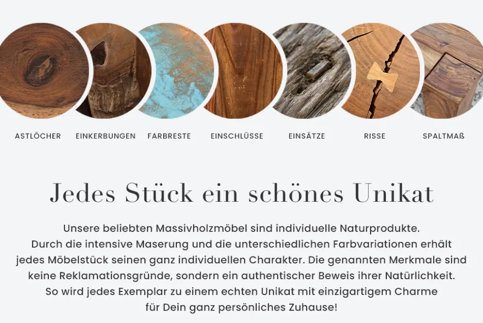 Dekorative Etagere PURE NATURE 68cm silber Mangoholz handmade drei Etagen