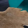 Dekorativer Beistelltisch GINKGO LEAF 55cm gold handmade Metall