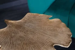 Dekorativer Beistelltisch GINKGO LEAF 55cm gold handmade Metall