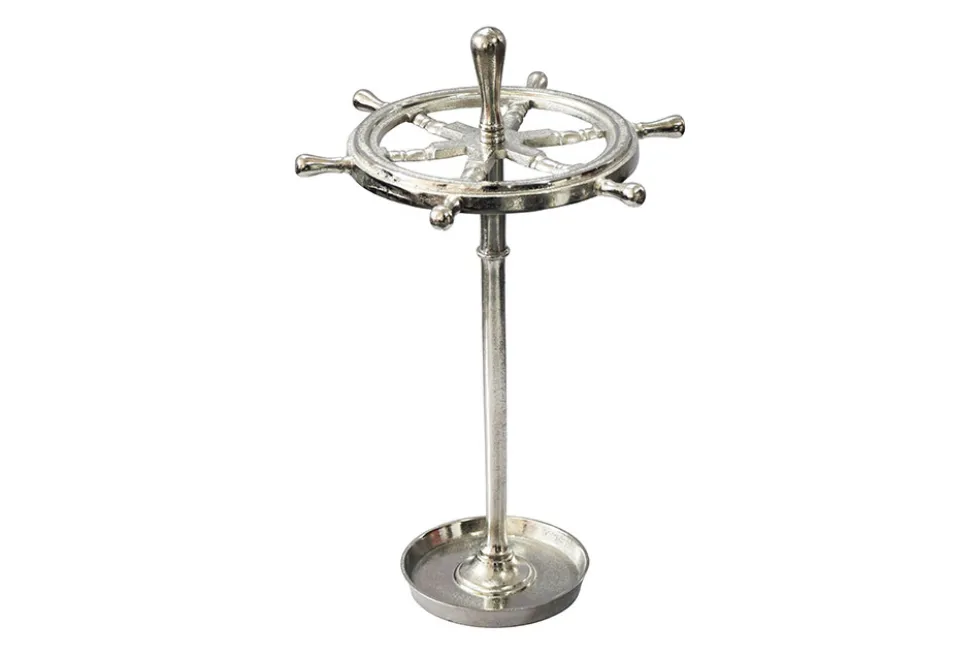 Dekorativer Schirmständer SEVEN SEAS 65cm silber Metall Regenschirmhalter