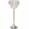 Dekorativer Sektkühler CHAMPAGNE 80cm antik silber handmade Metall Flaschenkühler