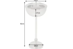 Dekorativer Weinkühler VINO 80cm silber handmade Metall Flaschenkühler Sektkühler