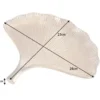 Dekoratives Schalen 3er Set GINKGO 30cm gold handmade Metall