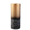 Dekorative Vase ABSTRACT 40cm gold Metall Patina handmade
