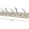 Dekorative Wandgarderobe DEER 50cm messing Metall Hirschgeweih Kleiderhaken