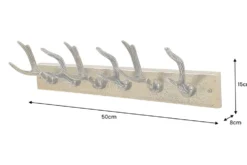 Dekorative Wandgarderobe DEER 50cm messing Metall Hirschgeweih Kleiderhaken
