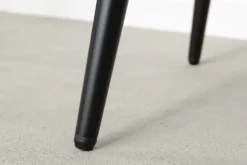 Design Barhocker MILANO senfgelb Samt Barstuhl mit Lehne Metall schwarz