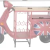 Design Bartisch SCOOTER 180cm rot Mangoholz Handarbeit Upcycling