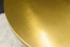 Design Beistelltisch ABSTRACT 60cm gold Metall gebürstet Patina Handarbeit rund Säulentisch