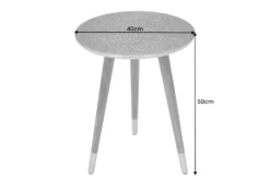 Design Beistelltisch ALCAZAR 50cm antik kupfer Metall Mangoholz Handarbeit rund