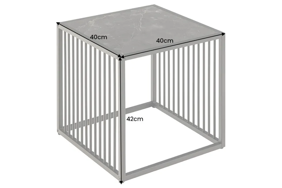 Design Beistelltisch ARCHITECTURE 40cm graphit Metall