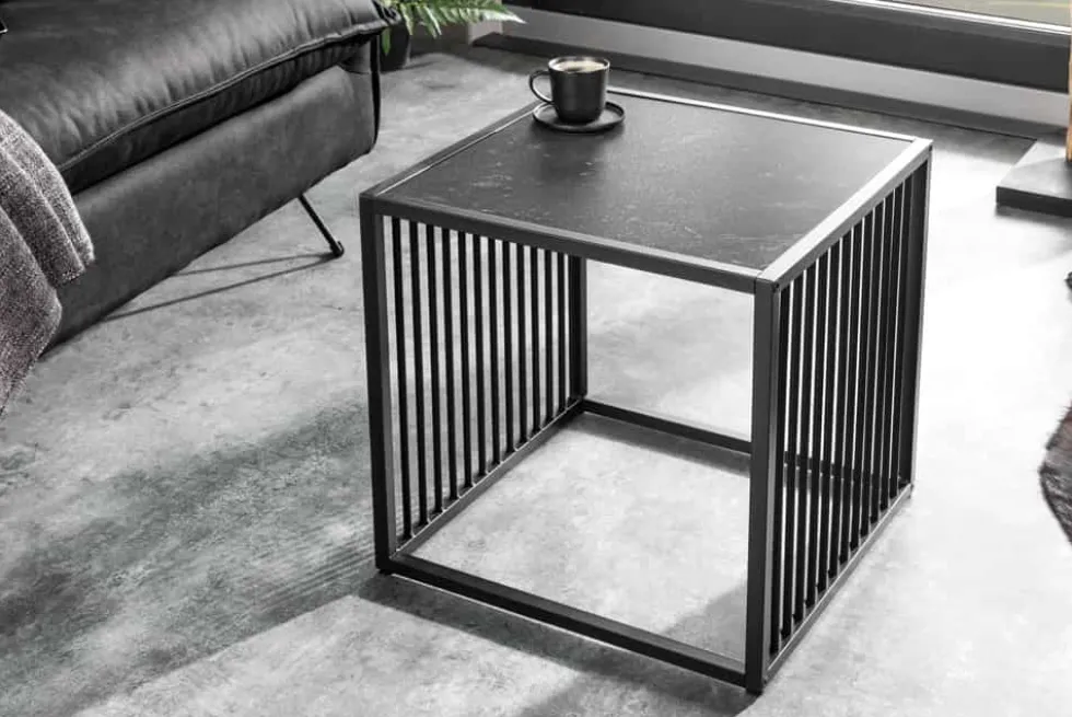 Design Beistelltisch ARCHITECTURE 40cm graphit Metall