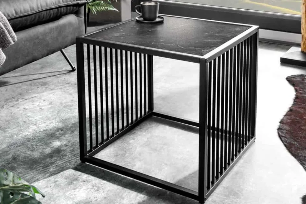 Design Beistelltisch ARCHITECTURE 40cm graphit Metall