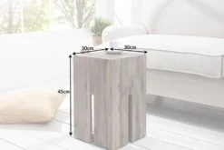 Design Beistelltisch CASTLE 45cm Treibholz Sitzhocker