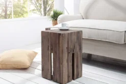 Design Beistelltisch CASTLE 45cm Treibholz Sitzhocker