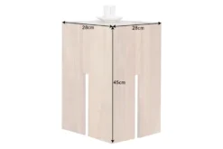 Design Beistelltisch CASTLE 45cm natur Wildeiche Massivholz geölt Sitzhocker