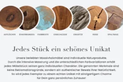 Design Beistelltisch CHAINS 55cm gold Mangoholz handmade Metall rund Kettengestell massiv