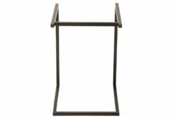 Design Beistelltisch CIANO 40cm Akazie Massivholz schwarz Tablett-Tisch