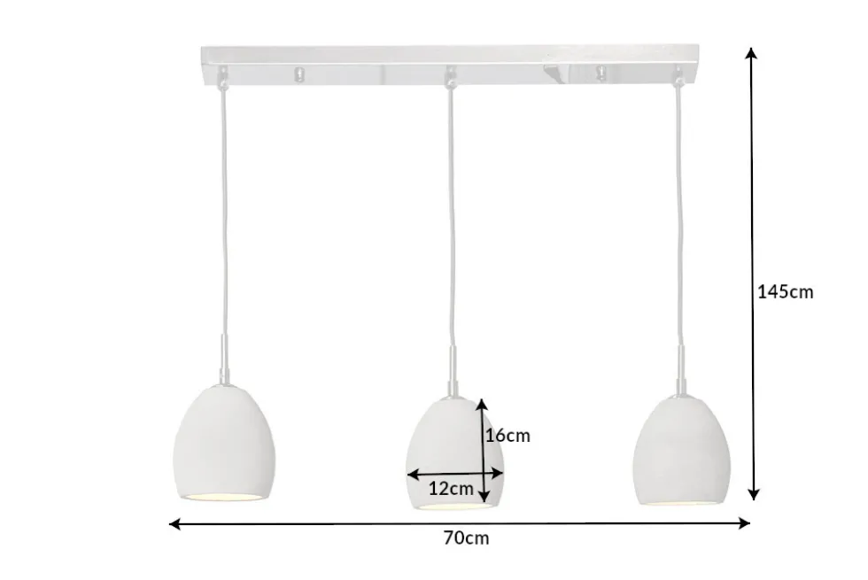 Design Beton Hängeleuchte CEMENT-COLLECTION III Industrial Design