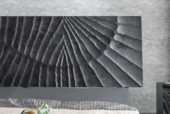Design Bett SCORPION 180x200cm schwarz Mangoholz 3D Schnitzerei Massivholz Doppelbett