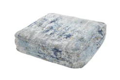 Design Bodenkissen XL ABSTRAKT 70cm blau beige abstraktes Muster Sitzpouf