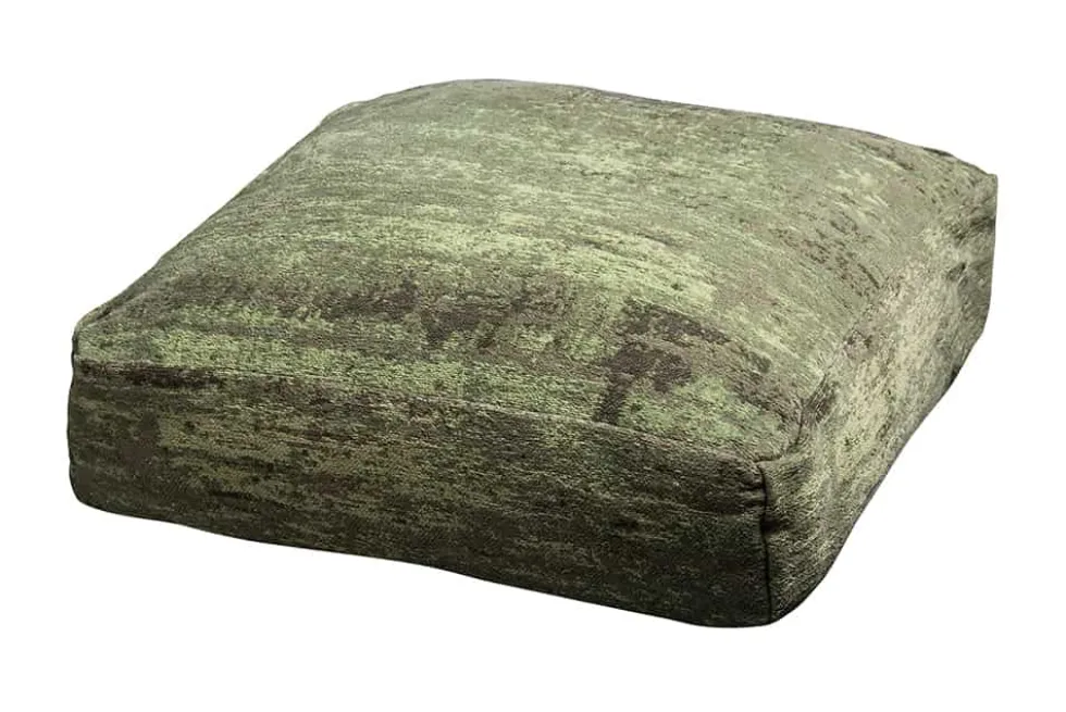 Design Bodenkissen XL MODERN ART 70cm grün abstraktes Muster Sitzpouf