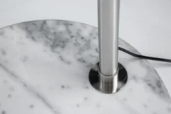 Design Bogenlampe EXTENSO 230cm weiß Stehlampe mit weißem Marmorfuß