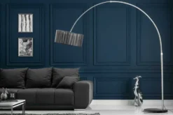Design Bogenlampe EXTENSO 230cm schwarz Stehlampe mit Marmorfuß