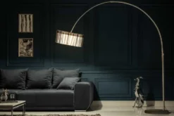 Design Bogenlampe EXTENSO 230cm schwarz Stehlampe mit Marmorfuß