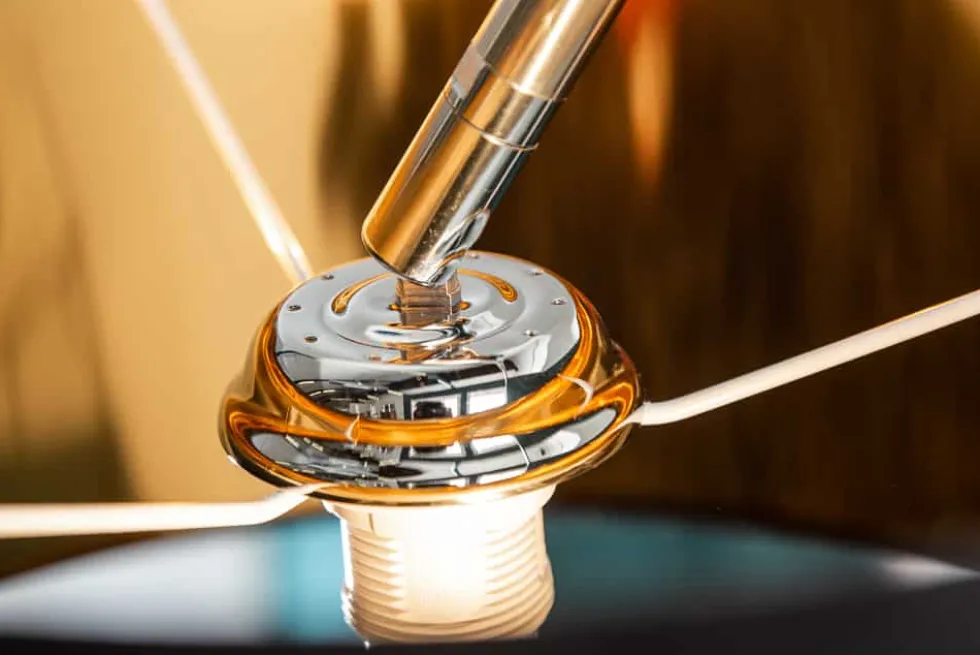 Design Bogenlampe FORMA 215cm schwarz gold Stehlampe mit Marmorfuß