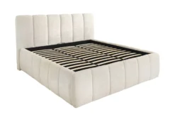 Design Boxbett ADLON 180x200cm beige Chenille Cremona mit Stauraum und Lattenrost