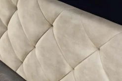 Design Boxbett ELYSIUM 160x200cm champagner beige Samt mit Stauraum und Lattenrost