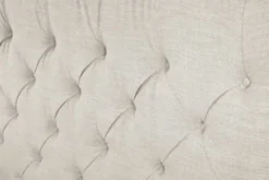 Design Boxbett PARIS 180x200cm beige Leinen Chesterfield Doppelbett