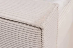 Design Boxspringbett SIGNUM 180x200cm beige Cord inkl. Topper Matratze und Stauraum