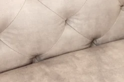 Design Chesterfield Sessel MODERN BAROCK 120cm champagner beige Samt Federkern