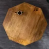 Design Couchtisch DIAMOND 70cm natur Mangoholz massiv messing Eisengestell