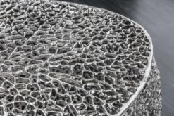 Design Couchtisch LEAF 130cm silber Metall-Aluminium-Legierung handmade