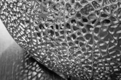 Design Couchtisch LEAF 130cm silber Metall-Aluminium-Legierung handmade