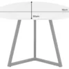 Design Couchtisch MARVELOUS 70cm weiß Marmor Keramik schwarzes Metall